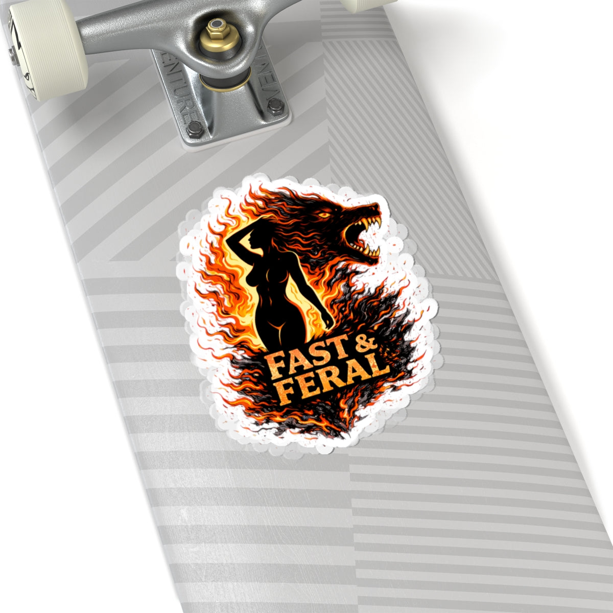 Wolf Worx Customs Flame Pinup Sticker