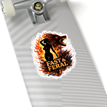 Wolf Worx Customs Flame Pinup Sticker