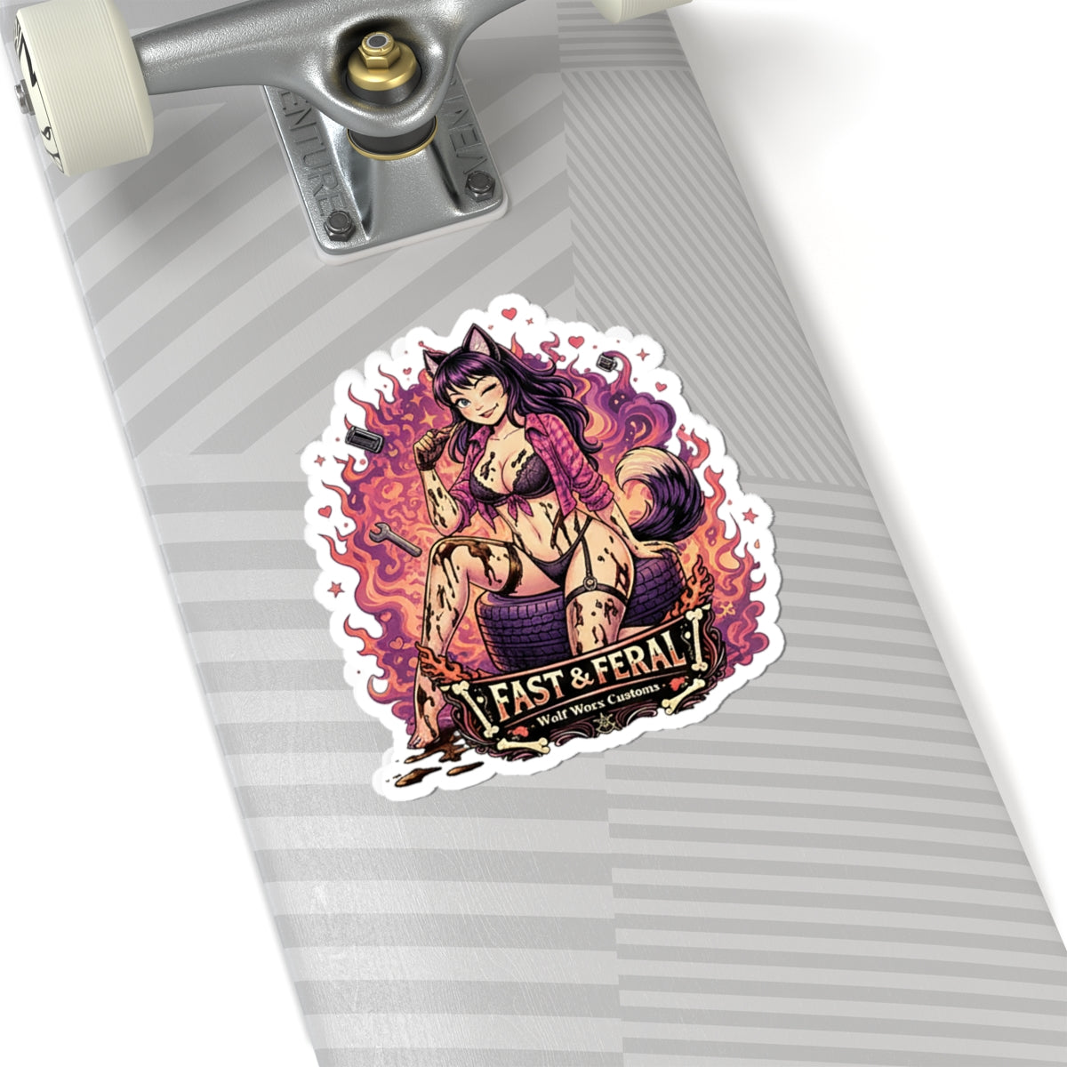 Wolf Worx Customs Fast & Feral Anime Sticker