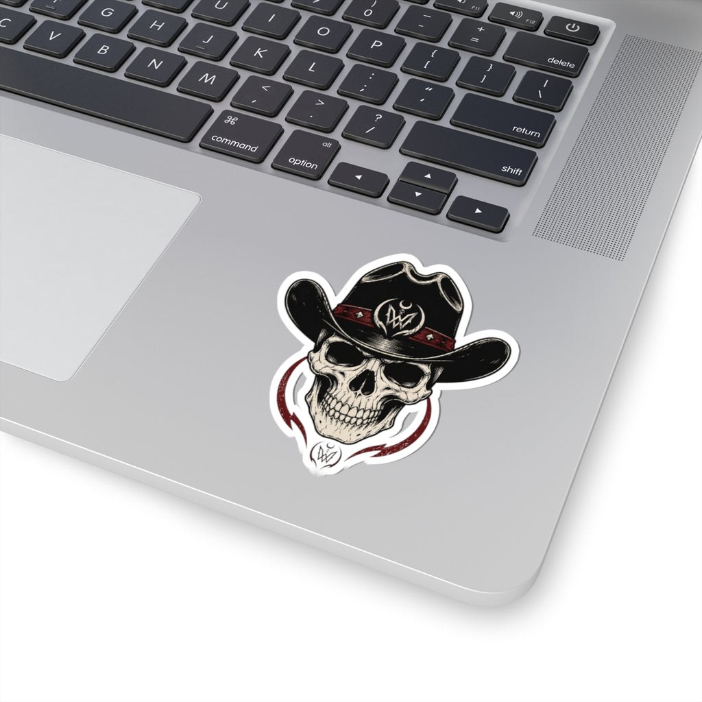 Double W Supply Co Cowboy Skull Sticker