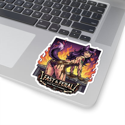Wolf Worx Customs Fast & Feral Anime Sticker