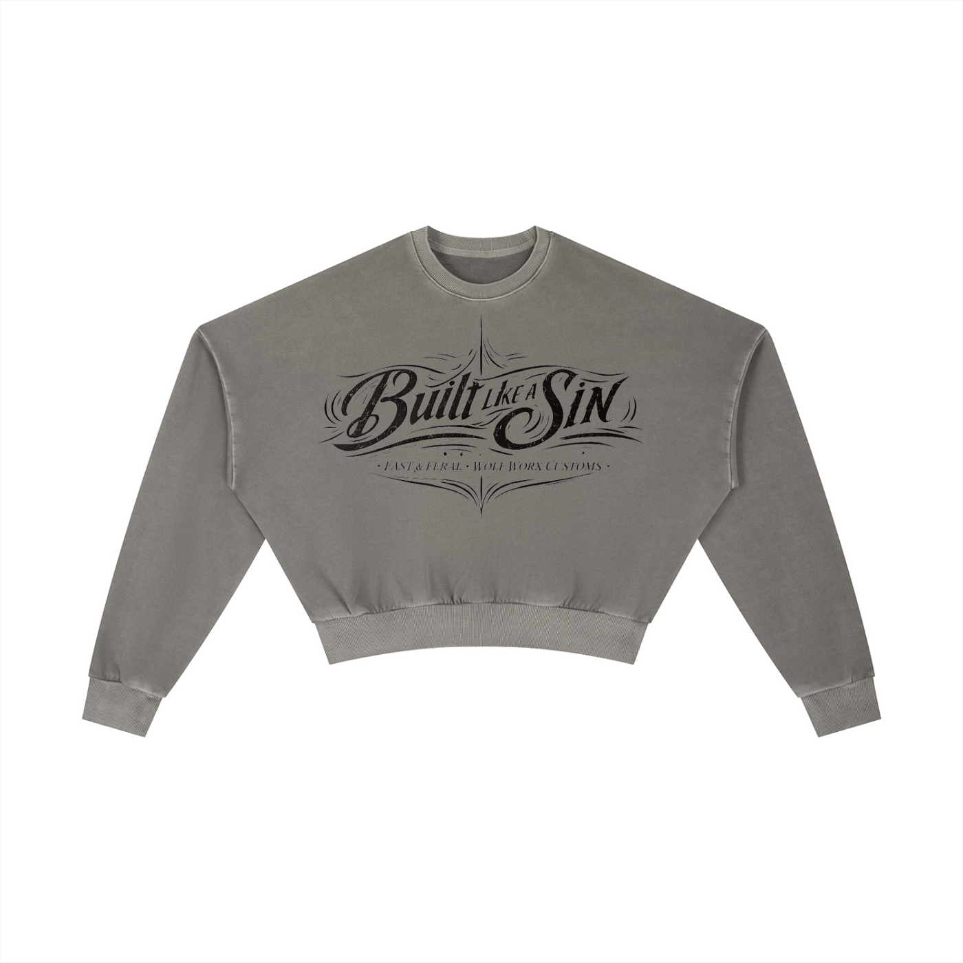 Vintage Washed Cropped Sweatshirt