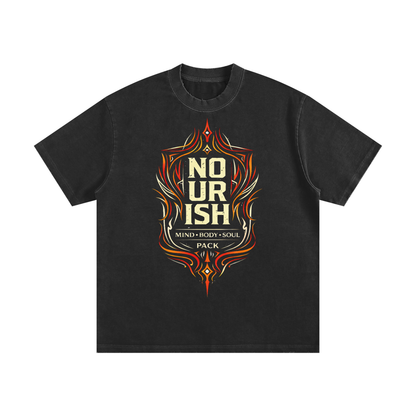 No Ur Ish NOURISH Heavyweight Vintage Washed Frayed T-Shirt