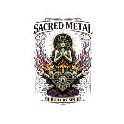 Wolf Worx Customs Sacred Metal Sticker
