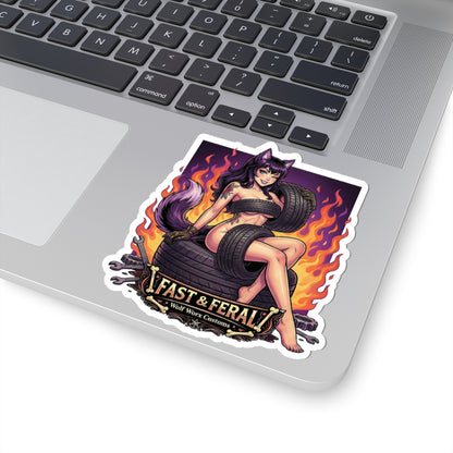 Wolf Worx Customs Fast & Feral Anime Sticker