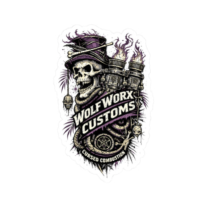 Wolf Worx Customs Cursed Combustion Sticker