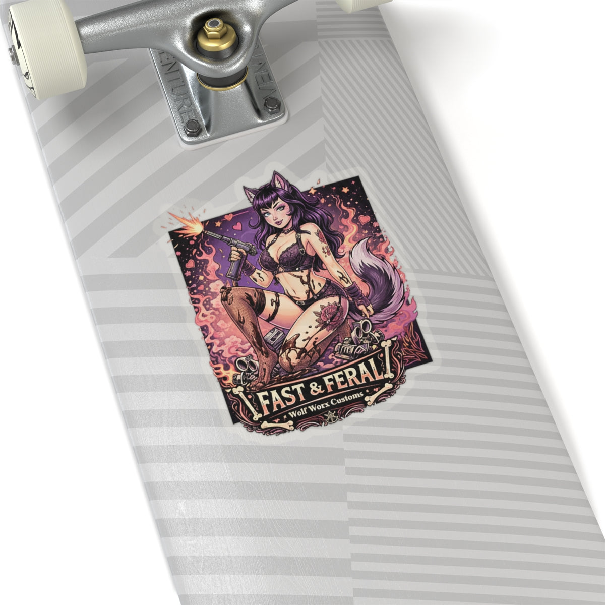 Wolf Worx Customs Fast & Feral Anime Sticker