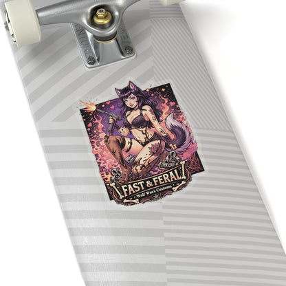Wolf Worx Customs Fast & Feral Anime Sticker