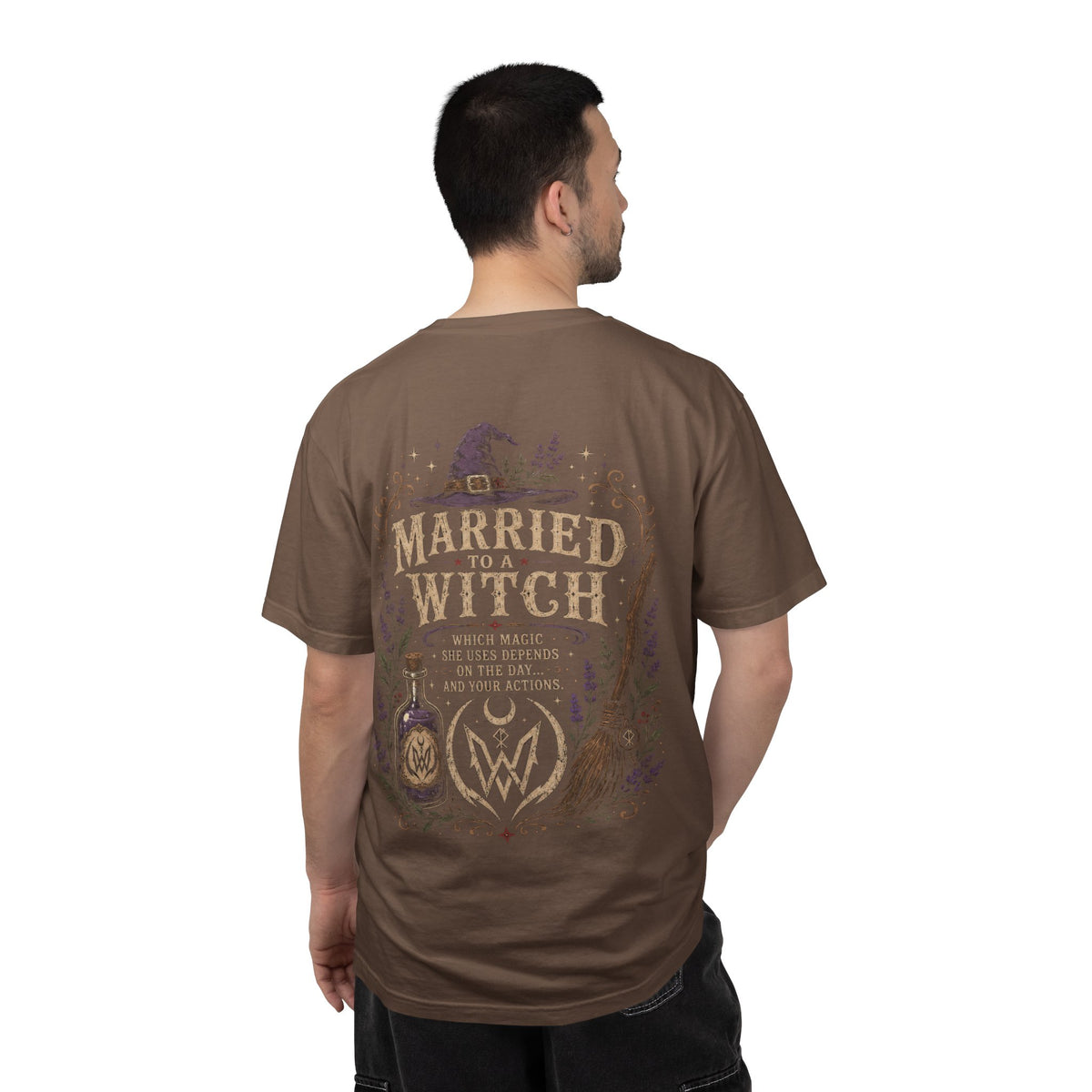 Married to a Witch T-Shirt | Witchy Couple Shirt Double W Supply Co