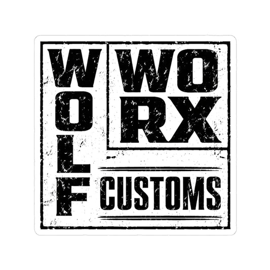 Wolf Worx Customs Typography 1 Sticker