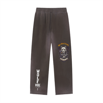 Wolf Worx Customs Sunshine State Mafia Sun Fade Raw Edge Straight-Leg Sweatpants