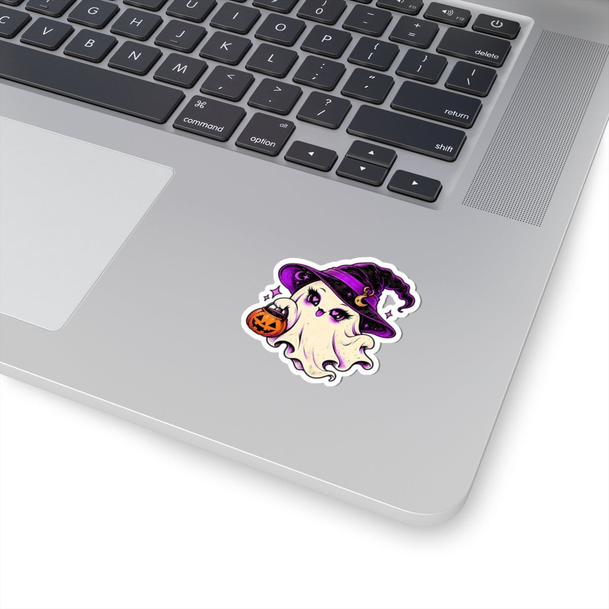 Kawaii Witch Ghost sticker | Halloween pumpkin trick-or-treat kiss-cut