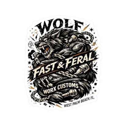 Wolf Worx Customs Wolf Snake Sticker
