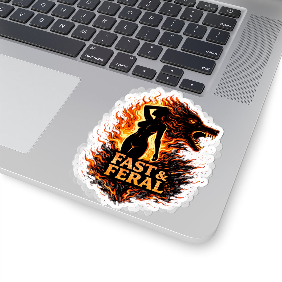 Wolf Worx Customs Flame Pinup Sticker