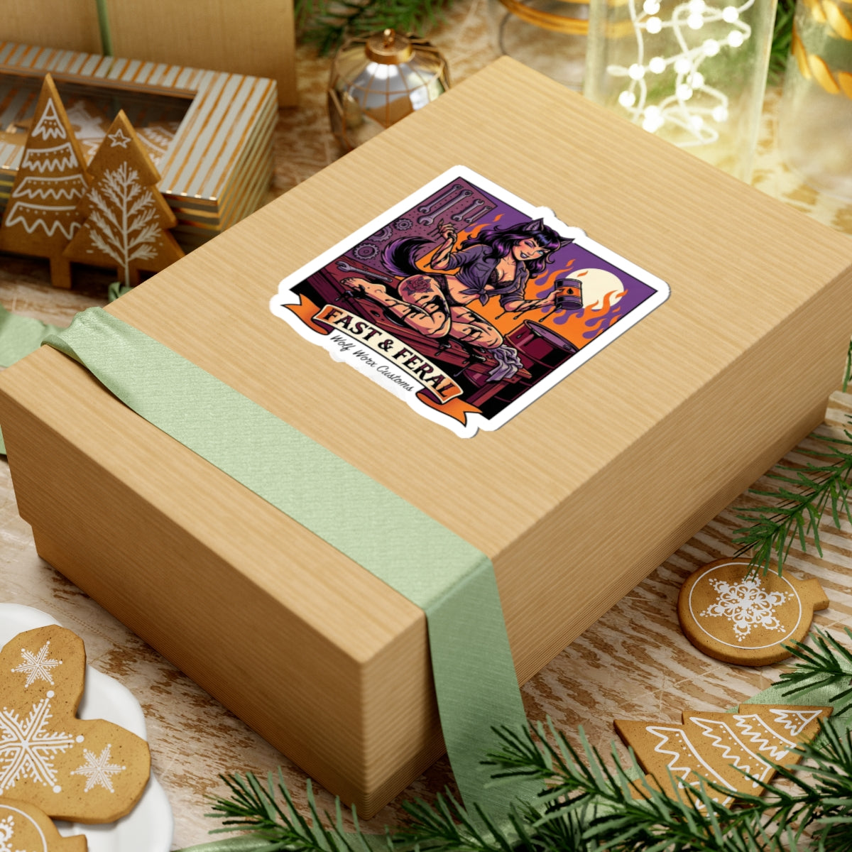 Wolf Worx Customs Fast & Feral Anime Sticker