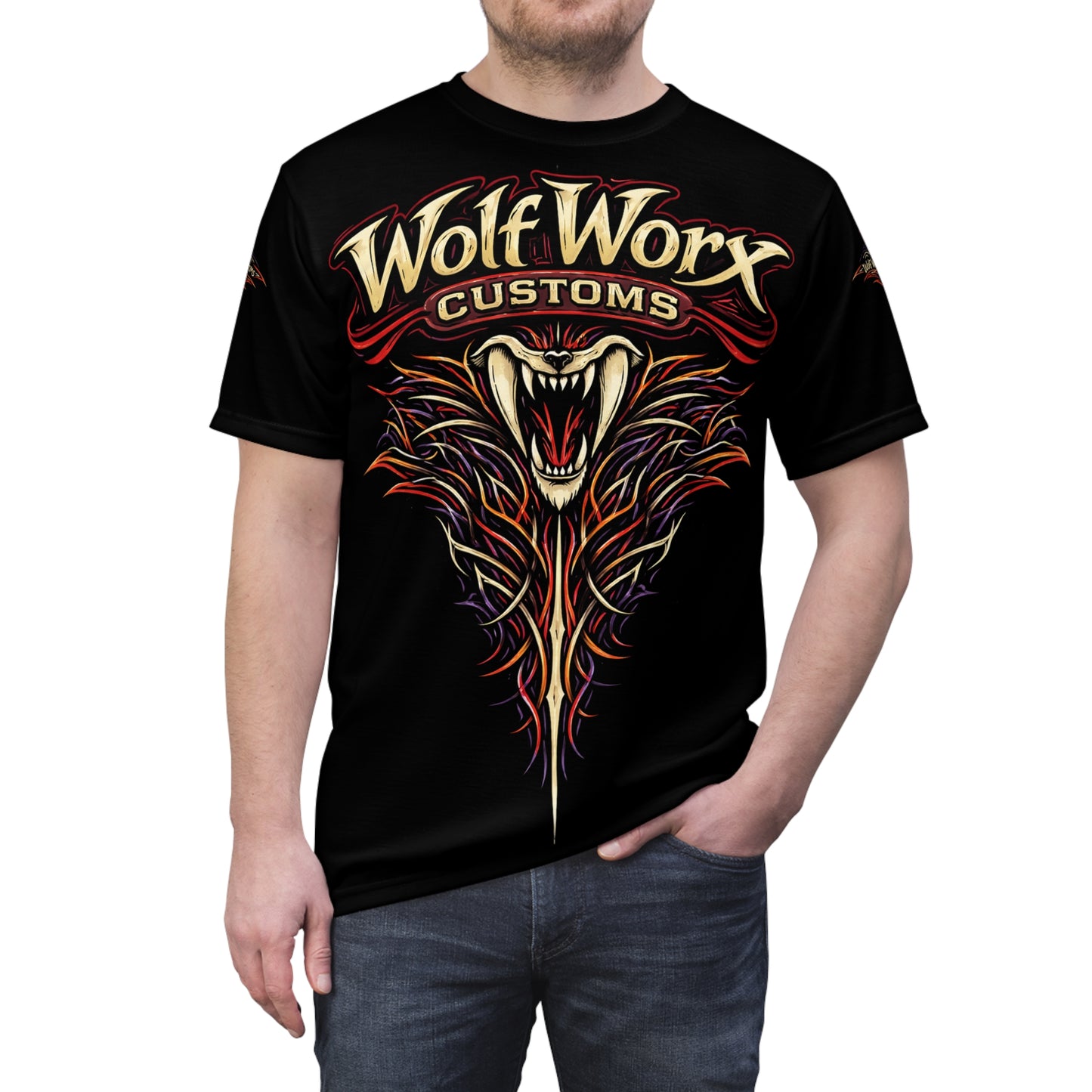 Wolf Worx Customs Raised On Legacy Pinstripe Vintage T- Shirt