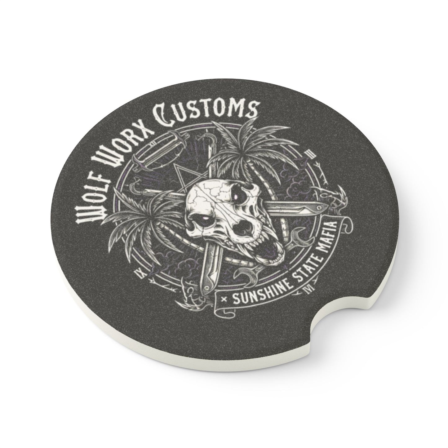 Wolf Worx Customs CCCollab Sunshine State Mafia Car Coaster