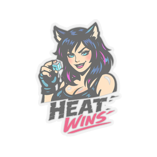 HEAT WINS! Kenzie Killz / Wolf Worx Customs / Witch Wolf / NO UR ISH Kenzie Cartoon PROTEST COLLAB STICKER ALL Proceeds Go To Charity!
