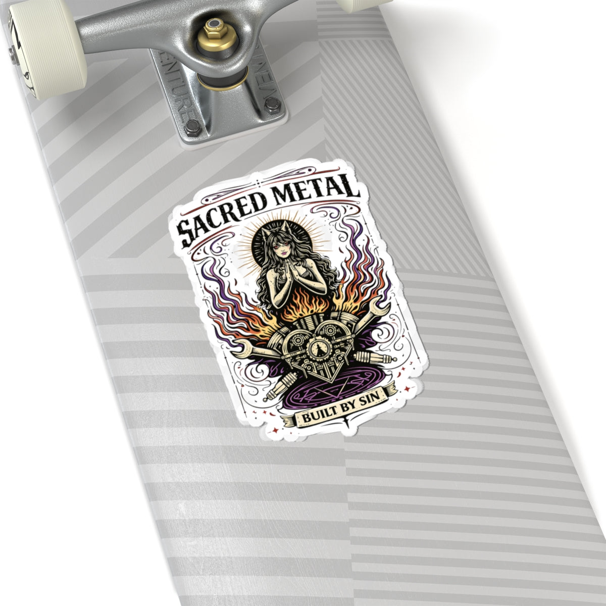 Wolf Worx Customs Sacred Metal Sticker