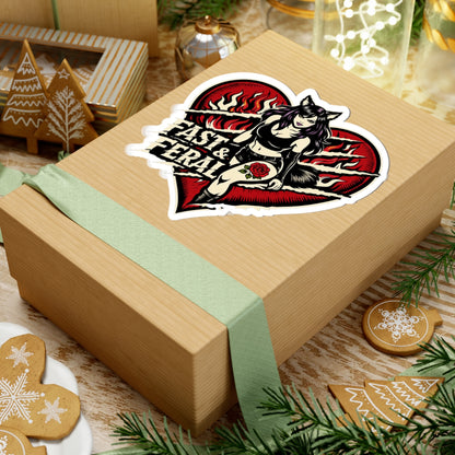 Wolf Worx Customs Fast & Feral Claw Your Heart Out Sticker