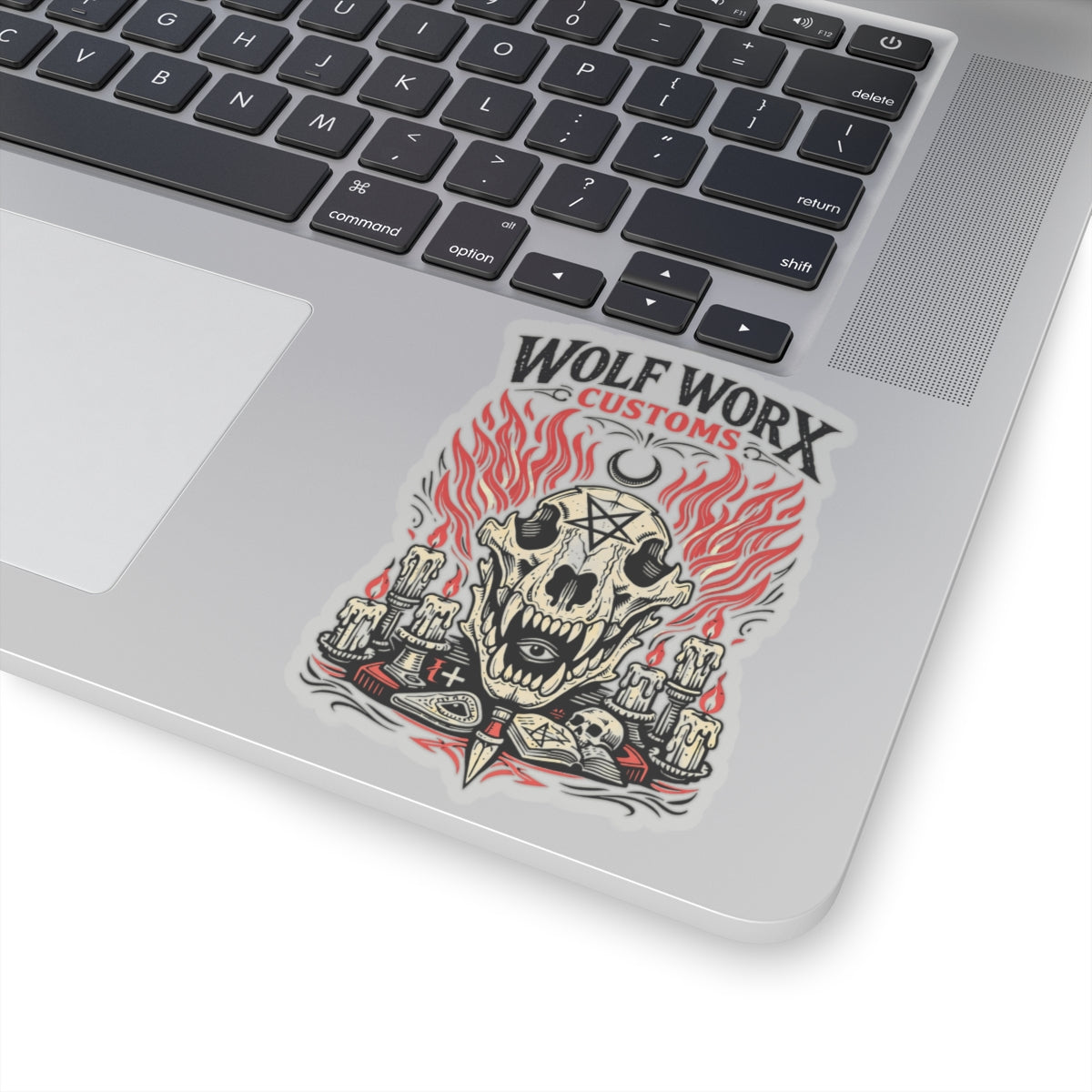 Wolf Worx Customs Skull Sticker