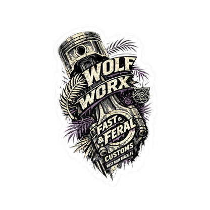 Wolf Worx Customs Piston Palm Sticker