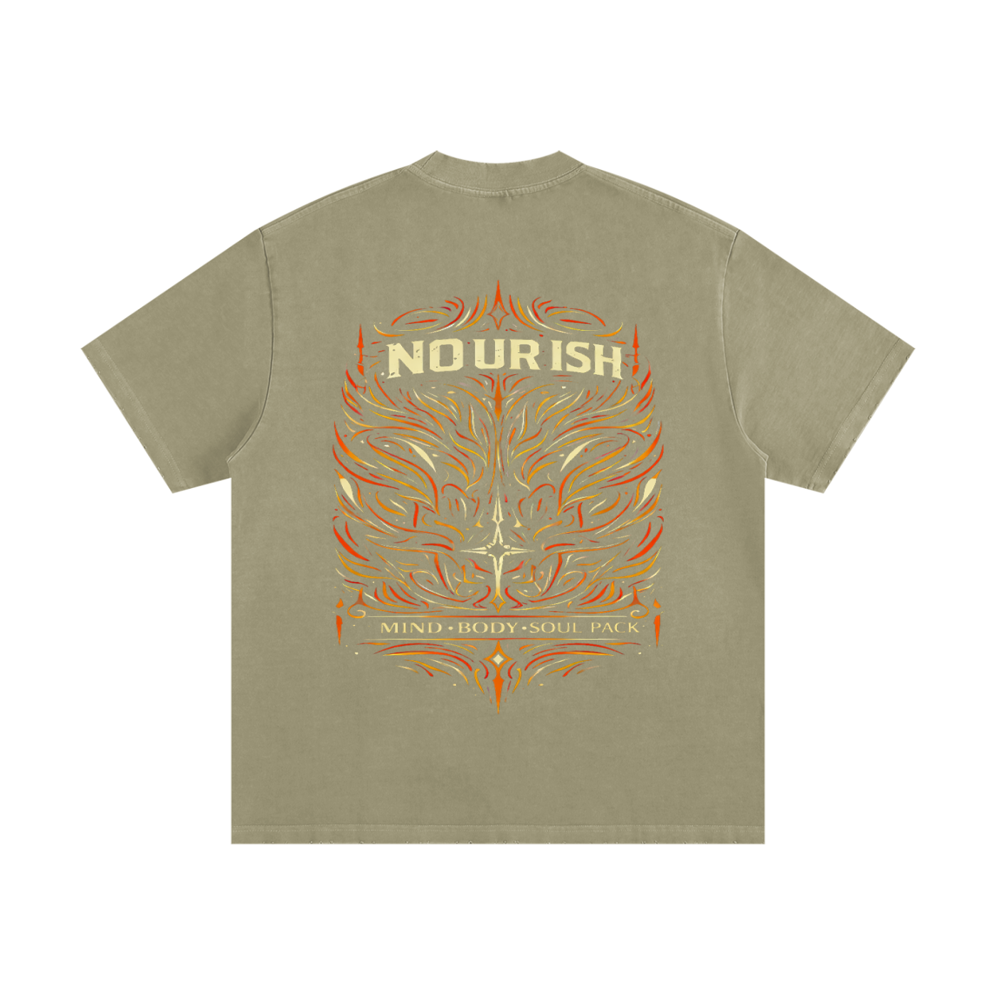 No Ur Ish NOURISH Heavyweight Vintage Washed Frayed T-Shirt