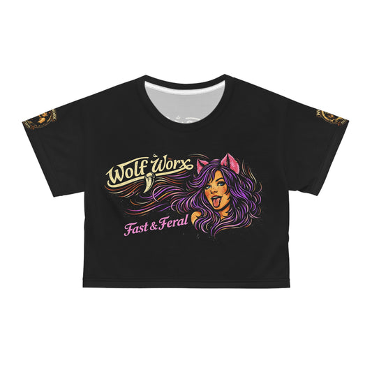 Wolf Worx Customs 'Fast & Feral' Raised On Legacy Crop T Shirt