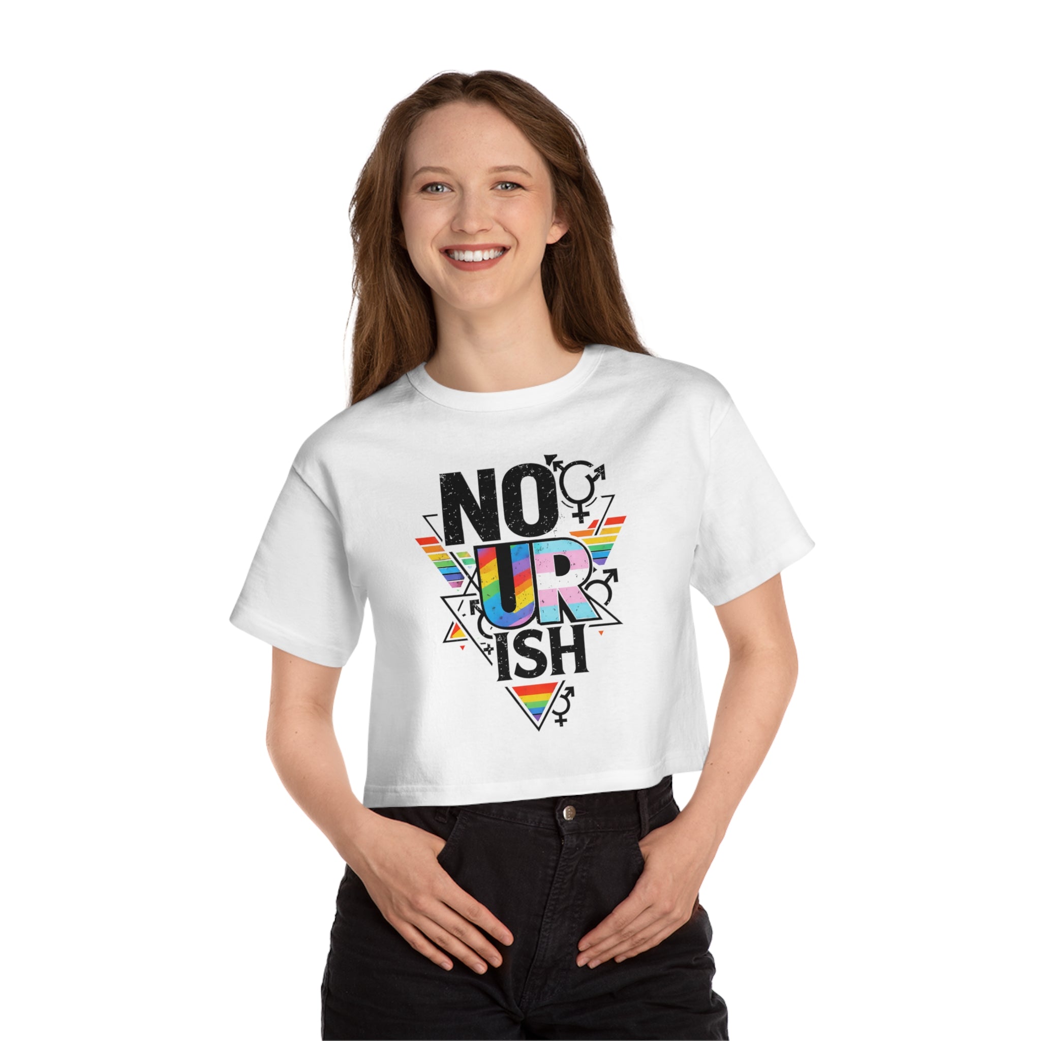 No Ur Ish NOURISH Cropped PRIDE T-Shirt
