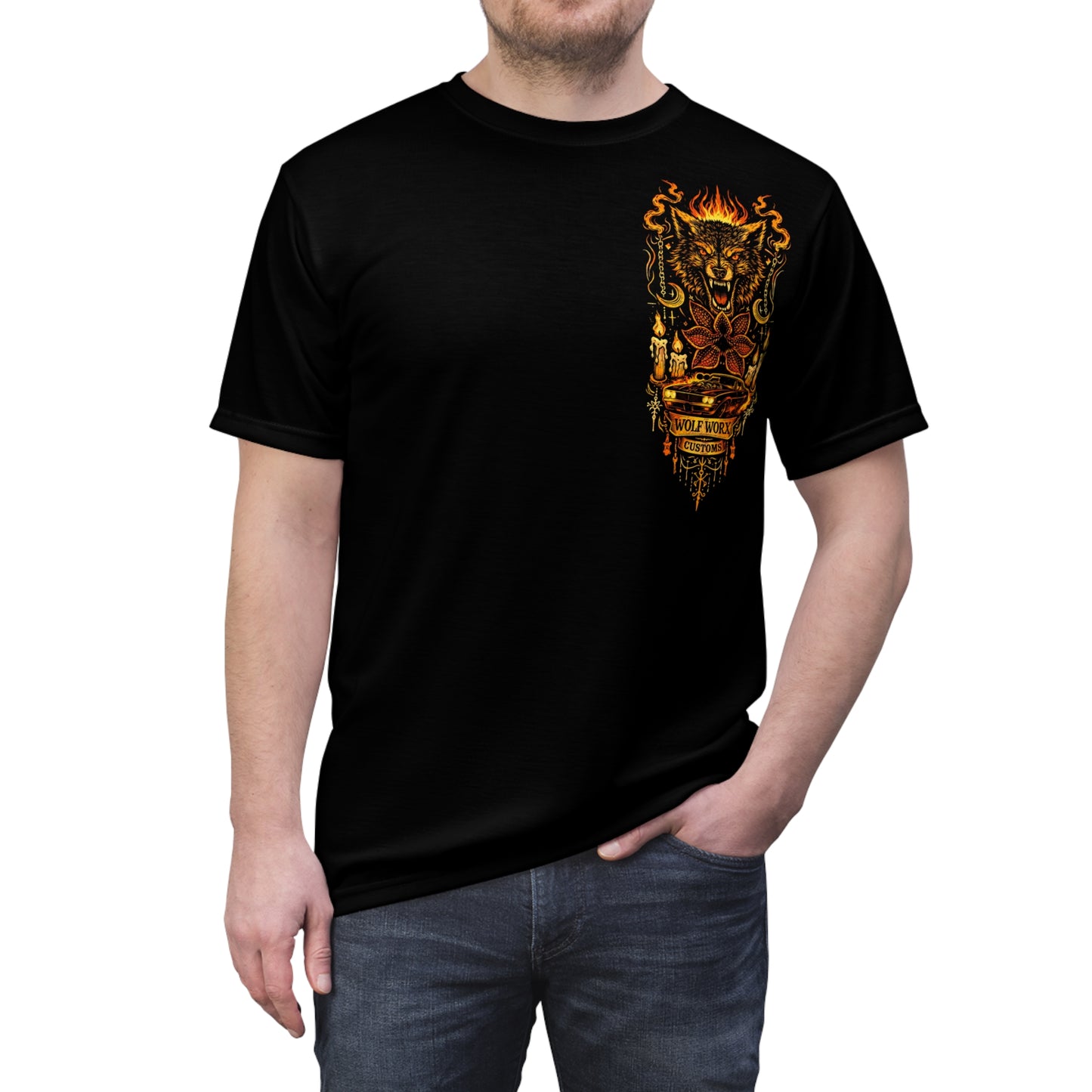 Wolf Worx Customs Stranger Things Tribute "Between Worlds" EXTREMELY LIMITED EDITION T Shirt