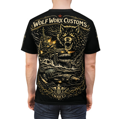 Wolf Worx Customs Hot Rod Heroes US Navy T Shirt
