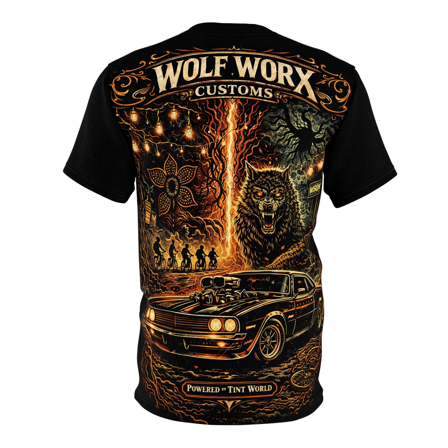 Wolf Worx Customs Stranger Things Tribute "Between Worlds" EXTREMELY LIMITED EDITION T Shirt
