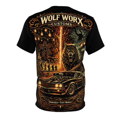 Wolf Worx Customs Stranger Things Tribute "Between Worlds" EXTREMELY LIMITED EDITION T Shirt