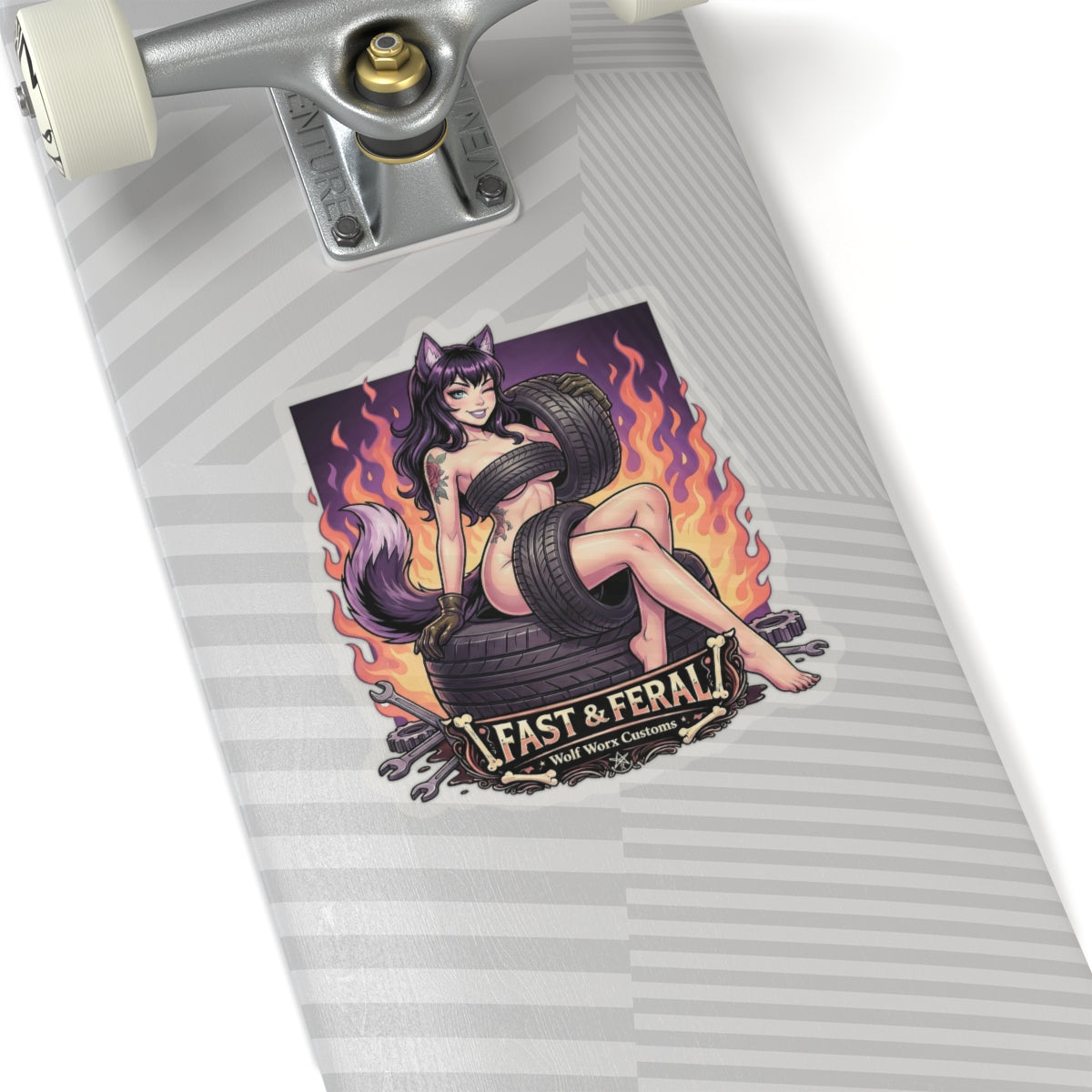 Wolf Worx Customs Fast & Feral Anime Sticker
