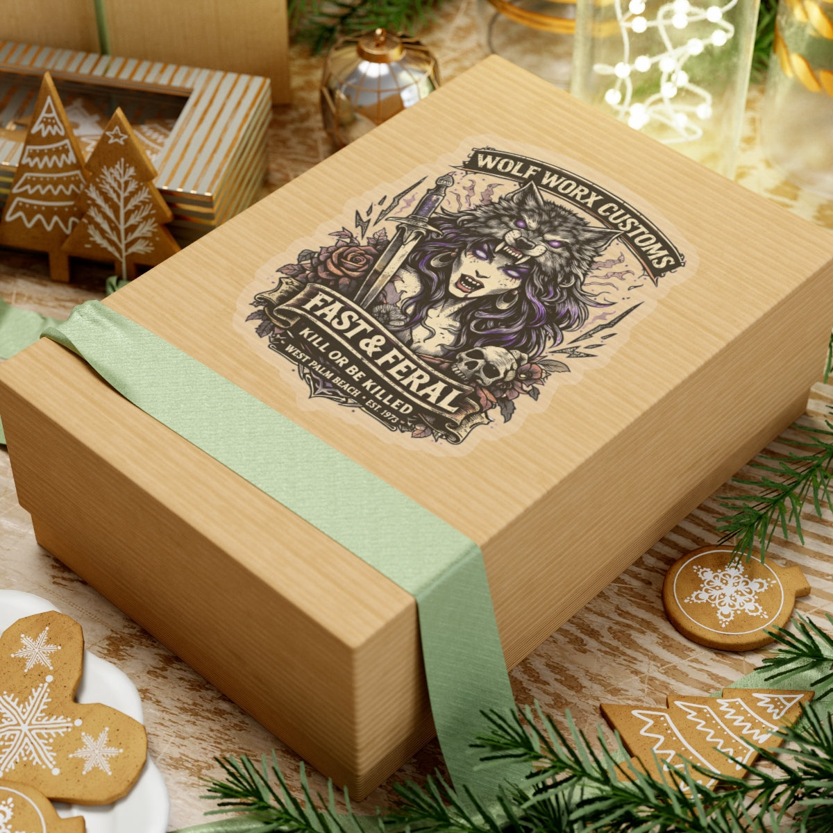 Wolf Worx Customs Kill or Be Killed Gasoline Gospel Sticker