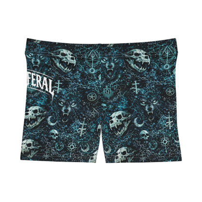 Fast & Feral Womens Blue Pattern Shorts