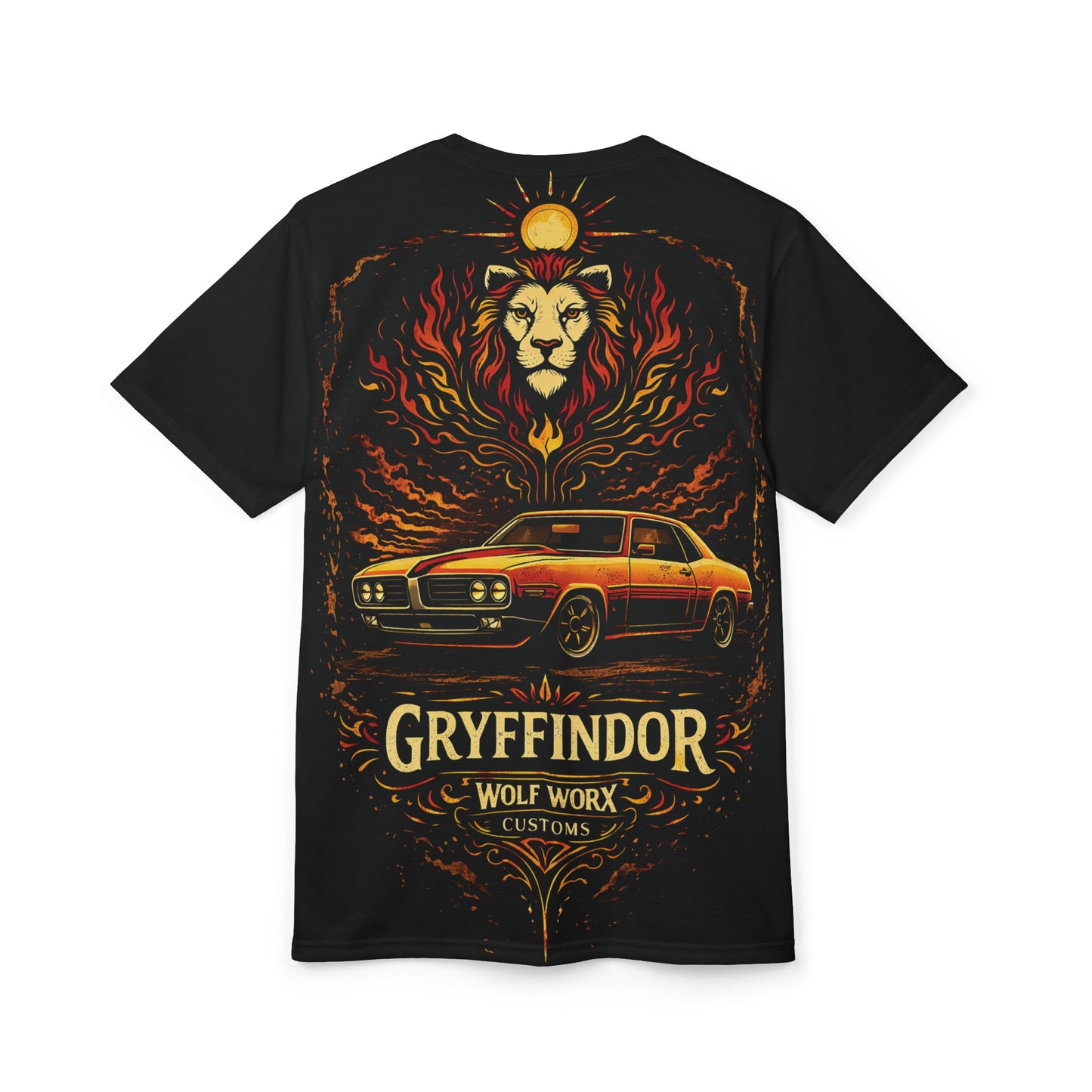 Wolf Worx Customs "Hogwarts Hotrods" Gryffindor T- Shirt