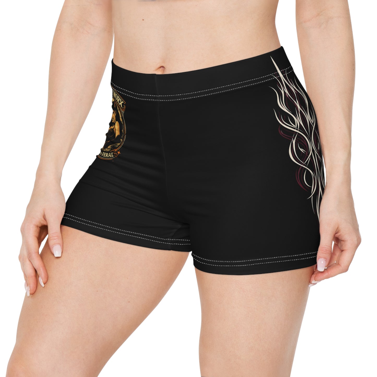 Wolf Worx Customs Fast & Feral Raised On Legacy Yoga Shorts
