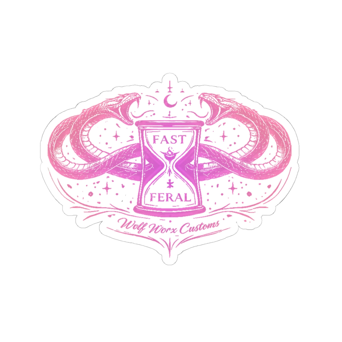 Wolf Worx Customs Fast & Feral Snakes Sticker