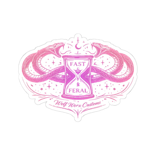 Wolf Worx Customs Fast & Feral Snakes Sticker