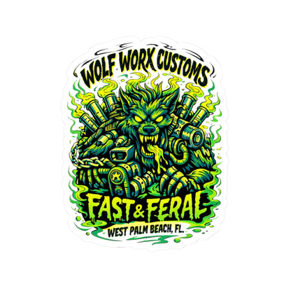 Wolf Worx Customs Neon Sticker