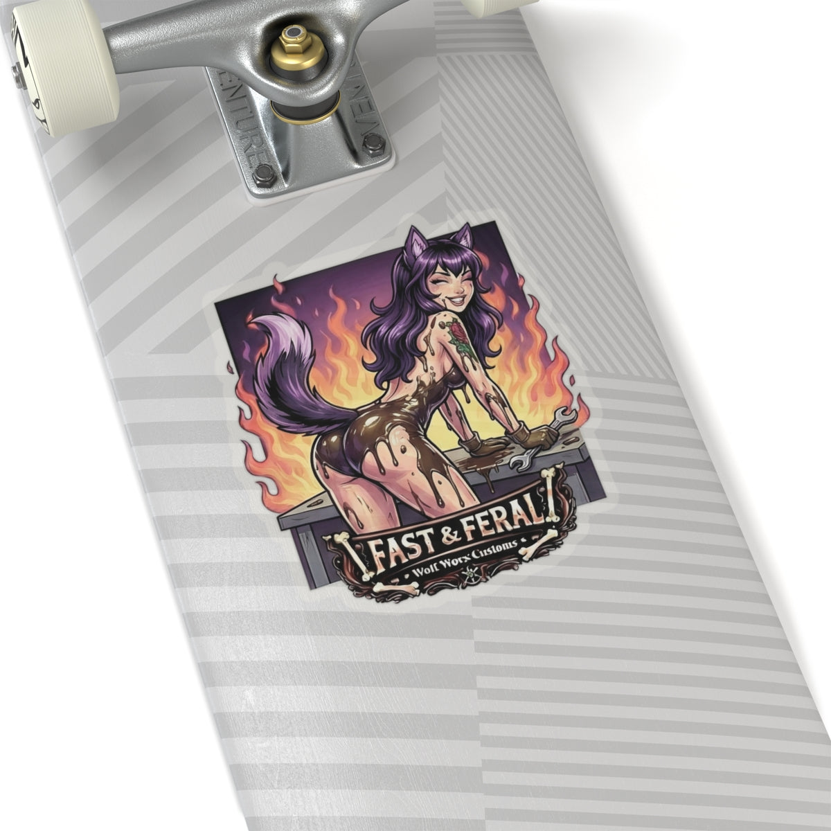 Wolf Worx Customs Fast & Feral Anime Sticker