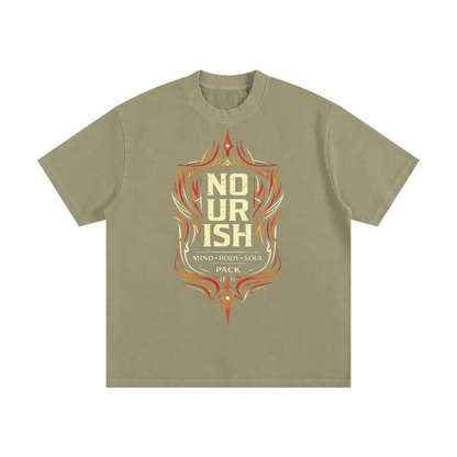 No Ur Ish NOURISH Heavyweight Vintage Washed Frayed T-Shirt