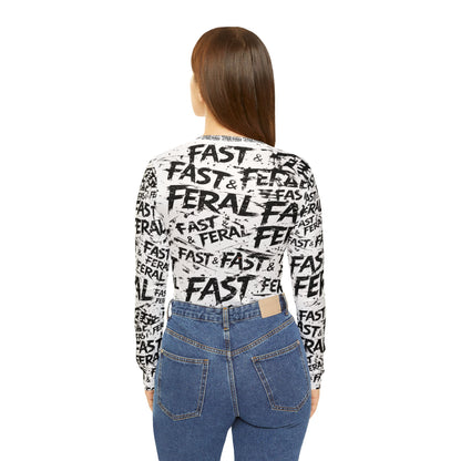 Wolf Worx Customs Fast & Feral All Over Print Long Sleeve T - Shirt