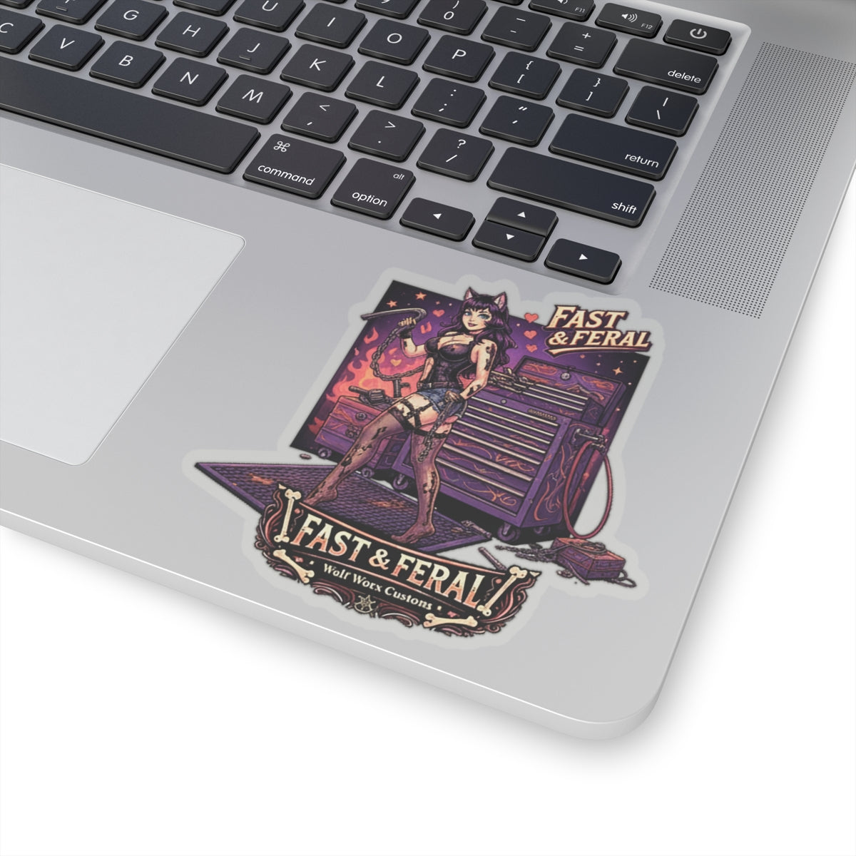 Wolf Worx Customs Fast & Feral Anime Sticker