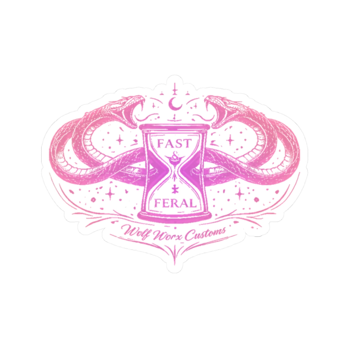 Wolf Worx Customs Fast & Feral Snakes Sticker