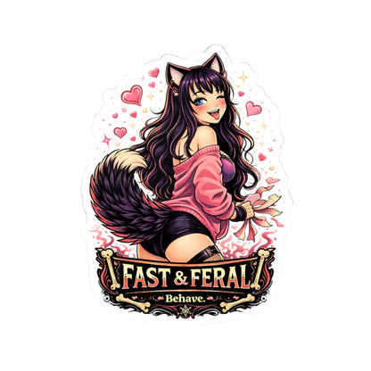 Wolf Worx Customs Fast & Feral Kenzie Killz Wink Sticker
