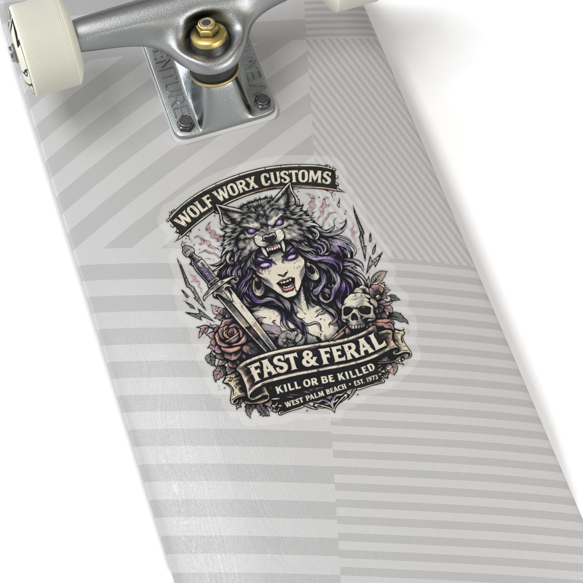 Wolf Worx Customs Kill or Be Killed Gasoline Gospel Sticker