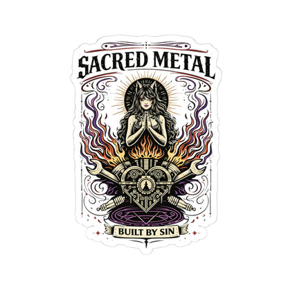 Wolf Worx Customs Sacred Metal Sticker