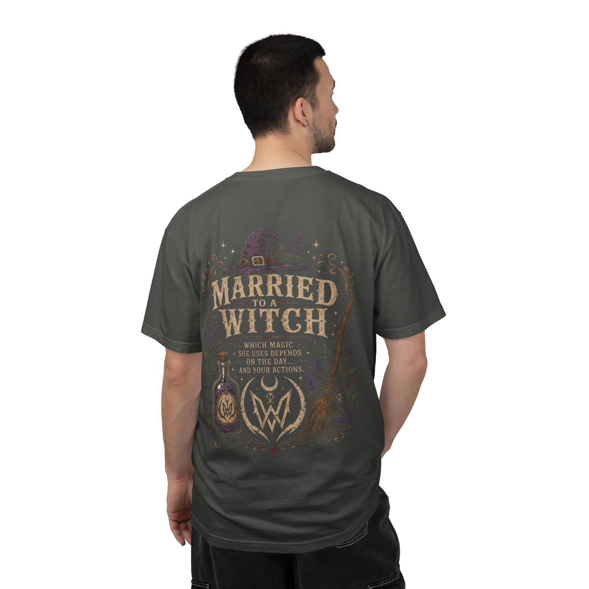 Married to a Witch T-Shirt | Witchy Couple Shirt Double W Supply Co